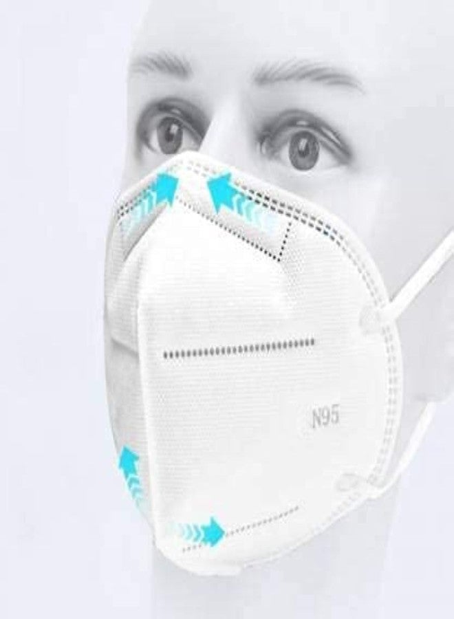 Desi Startup Unisex ISI Certified Non-Woven Fabric Reusable N95 Mask without Valve (White) - Image 5