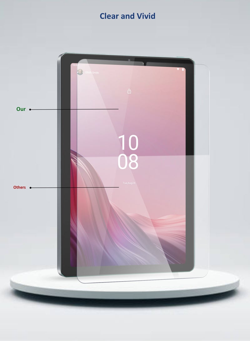 Wtech Premium Series Curved Edges Full Cover Tempered Glass Screen Protector For Lenovo Tab M9 9 Inch 2022 Clear - Image 3