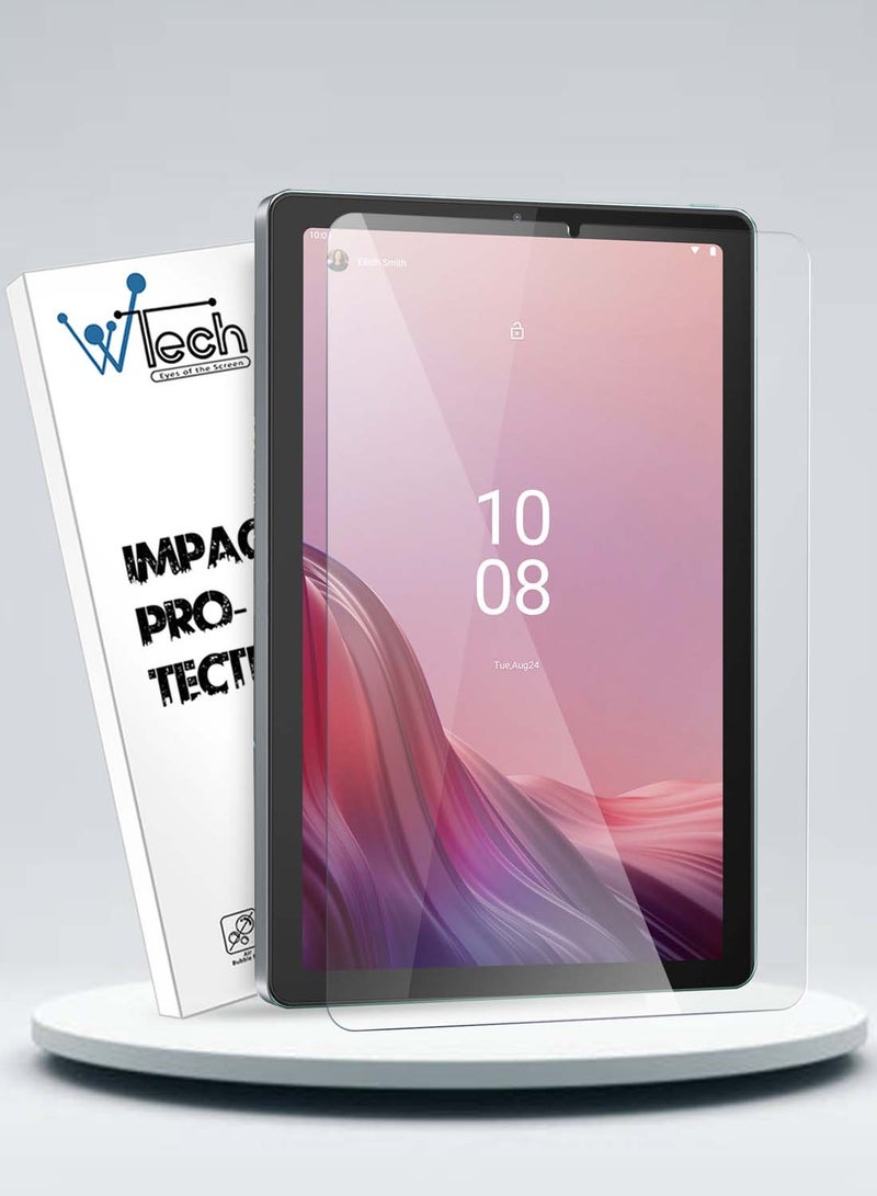 Wtech Premium Series Curved Edges Full Cover Tempered Glass Screen Protector For Lenovo Tab M9 9 Inch 2022 Clear - Image 1