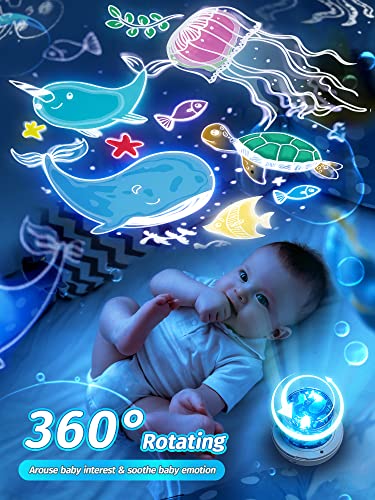 PIKOY Star Projector for Kids Gifts, 15 Films+15 Soothing Sounds Machine Baby Night Light Projector, Remote 360° Rotation Fruit Ocean Star Lights for Ceiling Decor, Kawaii Birthday Gifts Girls Toys - Image 5