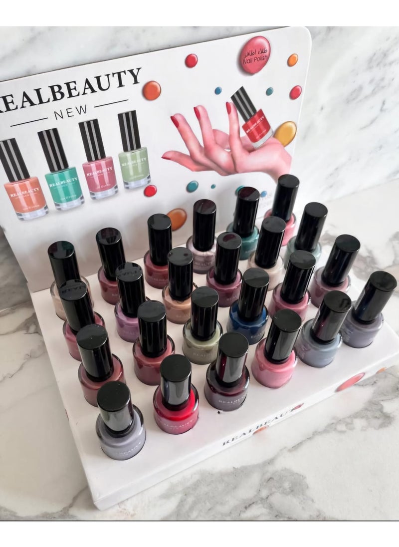 REAL BEAUTY 24-Piece Nail Polish Set Multicolour  - Image 2