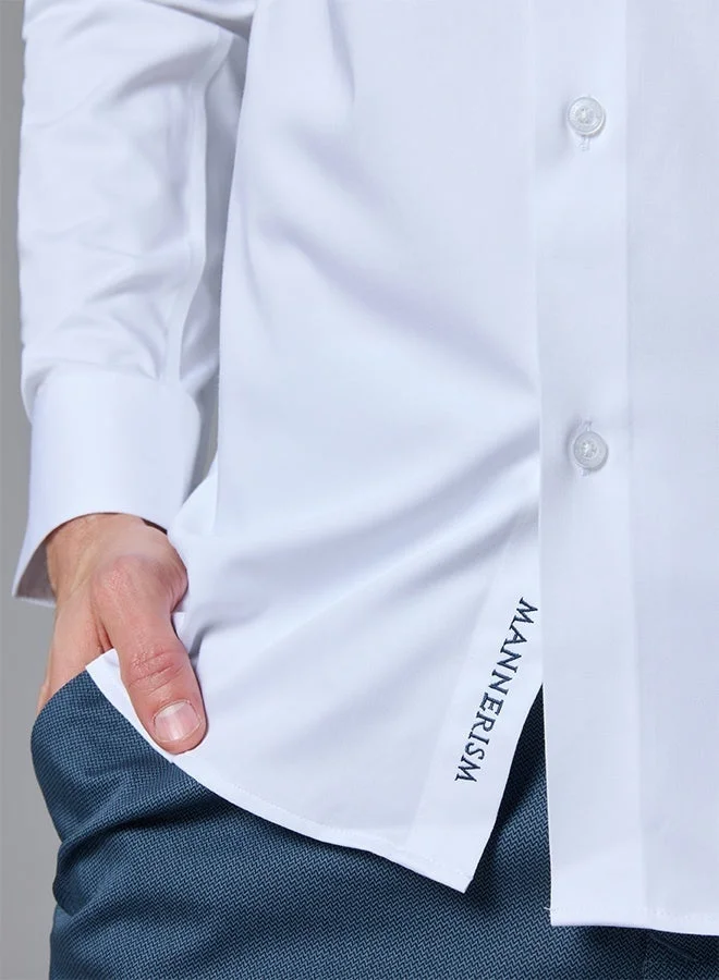 MANNERISM  The Silky Bamboo White Shirt with Natural Softness for Men | Best Price UAE