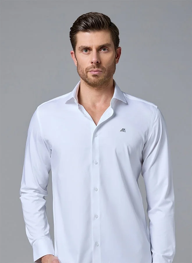 MANNERISM  The Silky Bamboo White Shirt with Natural Softness for Men | Best Price UAE