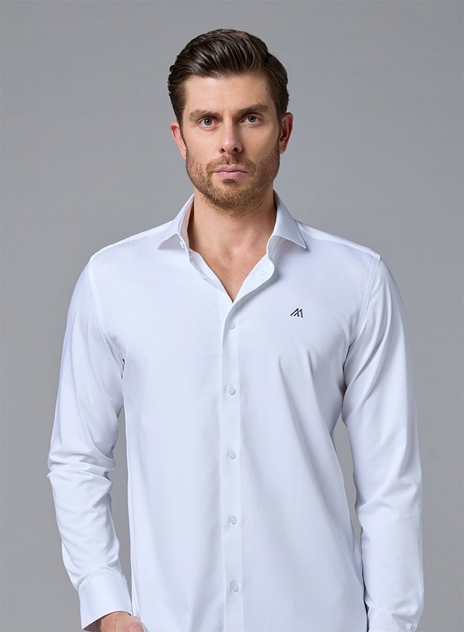 مانرزم The Silky Bamboo White Shirt with Natural Softness - Image 4