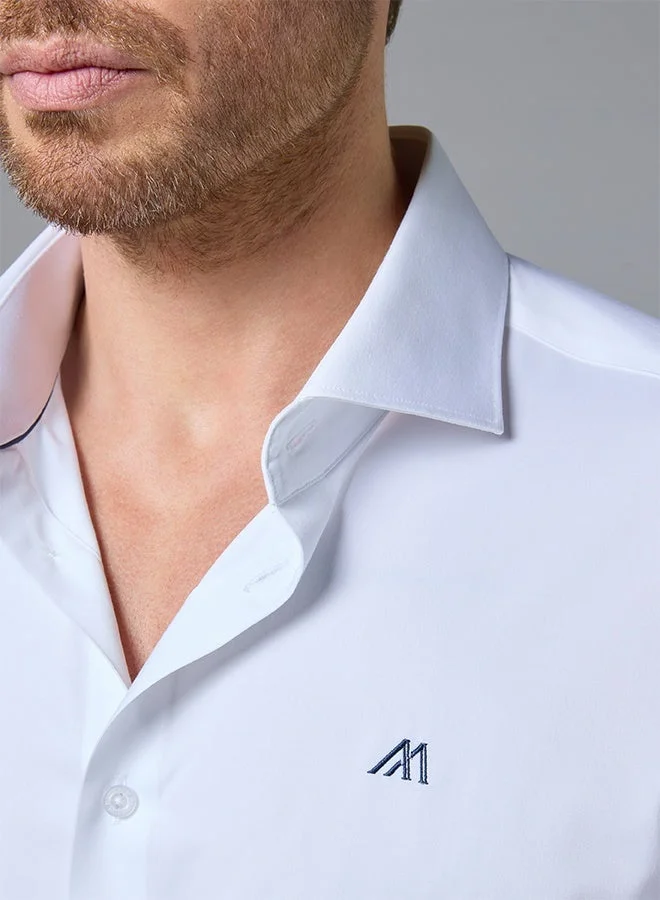 MANNERISM  The Silky Bamboo White Shirt with Natural Softness for Men | Best Price UAE