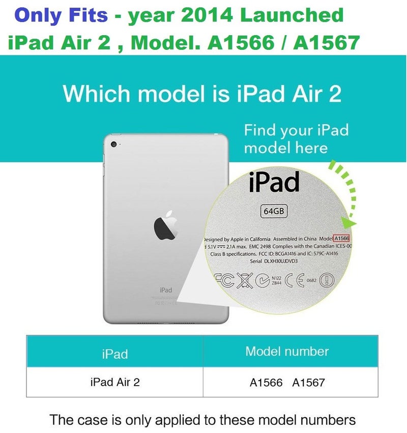MOCA [Soft Back] Magnetic Flip Cover Case for iPad Air 2 A1566 A1567 (2014 Launched) iPad Flip Cover Case (Flower Girl) - Image 2