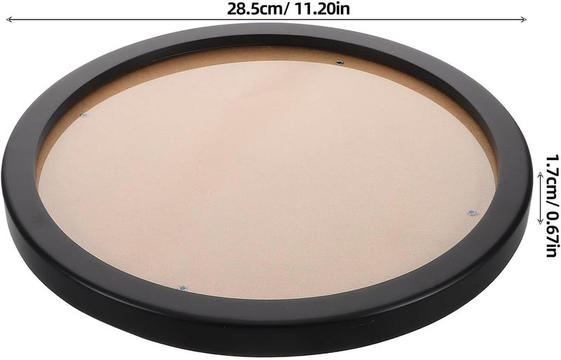 Wooden round Picture Frame 10 Inch Black Wall Mounted Photo Display Frame Decorative Hanging Picture Holder for Home Office Wall Décor - Image 2