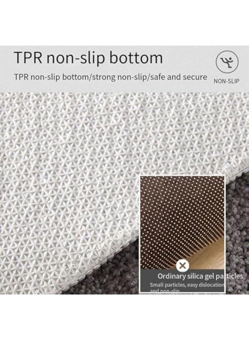 Arabest Absorbent Non Slip Bath Mat Carpet Square Chenille Fluffy Bath Rugs for Bathroom Toilet Tub Rug Soft Quick Dry Machine Washable Shower Mats,40*60CM - Image 5