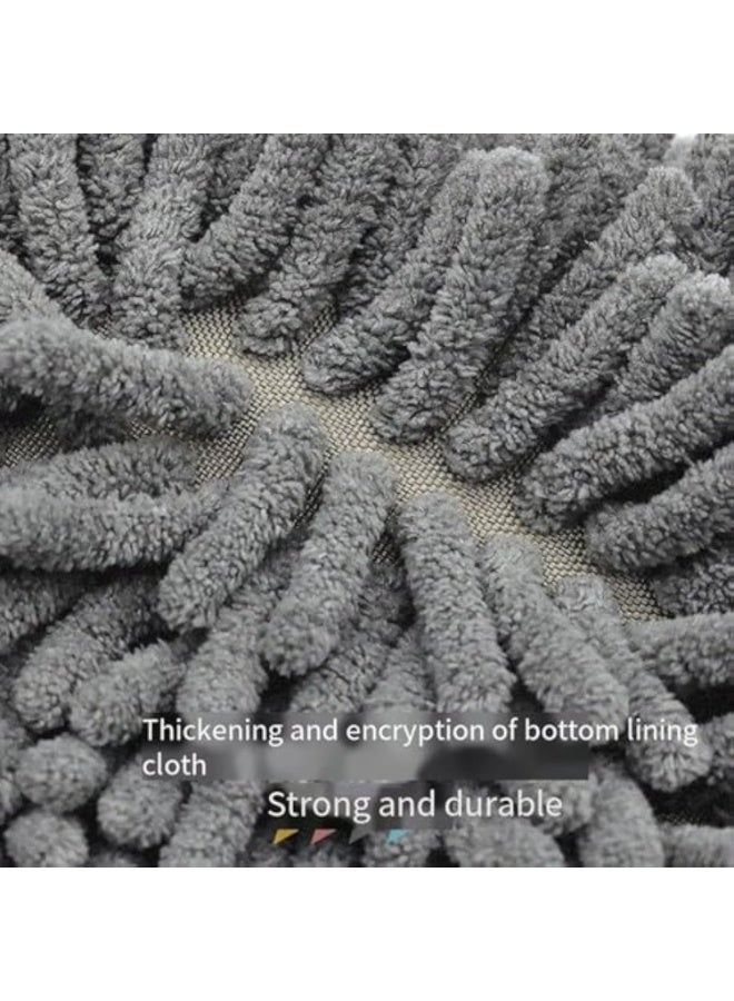 Arabest Absorbent Non Slip Bath Mat Carpet Square Chenille Fluffy Bath Rugs for Bathroom Toilet Tub Rug Soft Quick Dry Machine Washable Shower Mats,40*60CM - Image 3