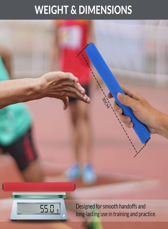 GISCO Batons Set of 6 | Track & Field Foam Relay Race Batons for Athletics Practice | Race Equipment for Running Race Team | Multicolour - Image 4