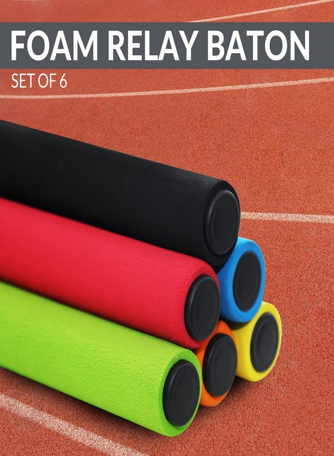 GISCO Batons Set of 6 | Track & Field Foam Relay Race Batons for Athletics Practice | Race Equipment for Running Race Team | Multicolour - Image 2