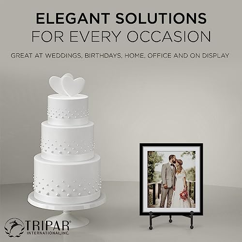 TRIPAR Modern Tripod Easel Display, Black Finish - Lightweight & Durable Design - Perfect for Displaying Decorative Pictures, Artwork, Plates, Tiles, & More (12 Inch) - Image 4
