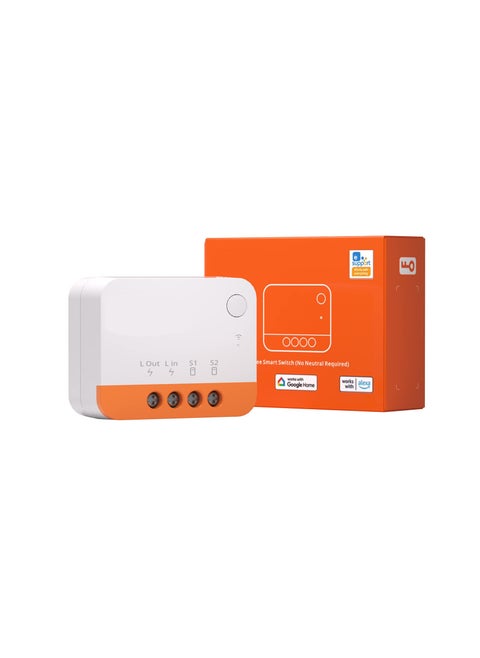 Smart Light Switch (2-Way) Compatible with Alexa, Google Home, SmartThings Hub, and Zbbridge-P; No Neutral Wire Needed, Voice Control for Easy Light Management. Hub Required.