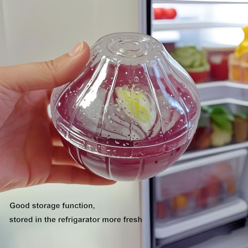 Dokpod Reusable Onion & Tomato Storage Containers - Freshness Saver Keepers with Transparent lid Organizer for Fridge, Onion Holder Storage Onions Keeper for Refrigerator, Fruit Storages Box - Image 3