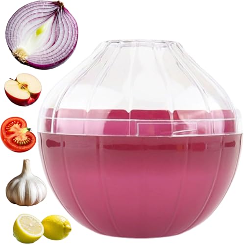 Dokpod Reusable Onion & Tomato Storage Containers - Freshness Saver Keepers with Transparent lid Organizer for Fridge, Onion Holder Storage Onions Keeper for Refrigerator, Fruit Storages Box - Image 1