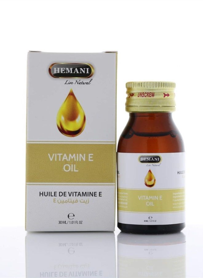 HEMANI Vitamin E Oil 30mL (1 FL OZ) - 100% Edible Oil - Essential Fatty Acid Dietary Supplement - Image 1