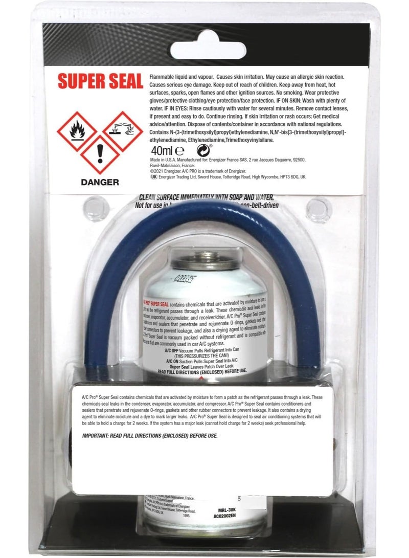 A/C Pro Super Seal R 134A Car Air Conditioner Refrigerant Stop Leak Kit 40 ML - Image 2
