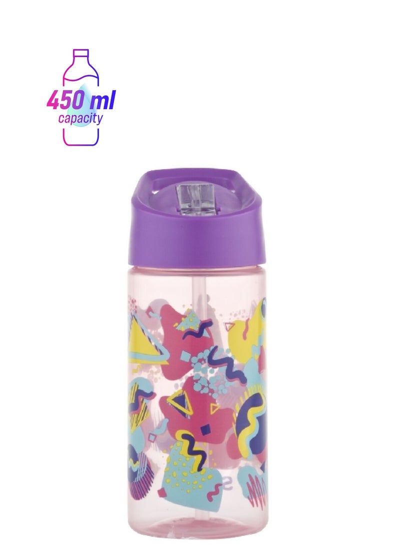 smash Fashion Rubix-Dude BPA Free Travel Friendly Sturdy Water Bottle Multicolor 450ml 24998
