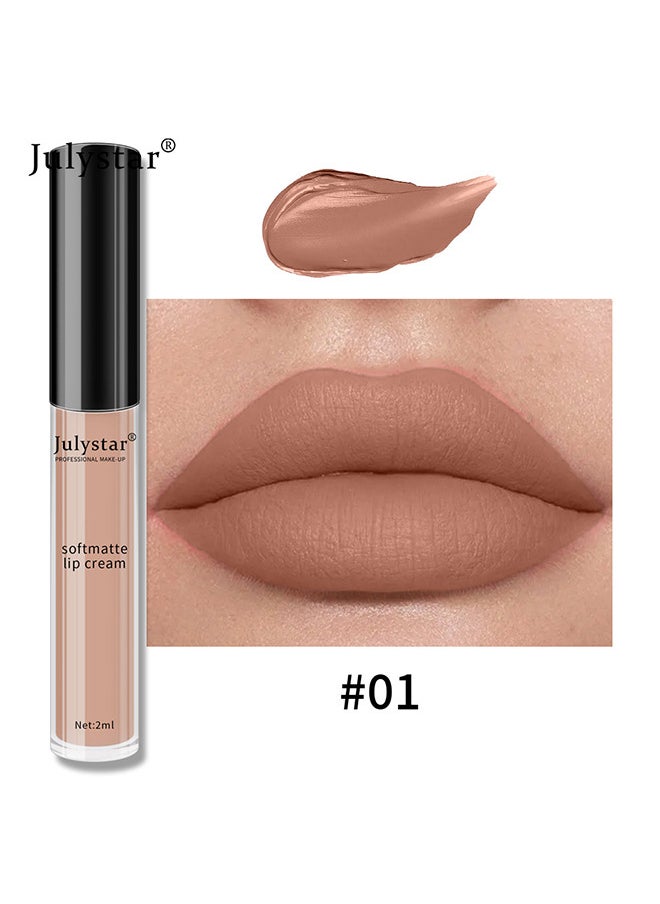 Julystar - Nude Lipstick Matte Liquid Lipstick Set Long-Lasting Wear Non-Stick Cup Not Fade Waterproof Lip Gloss Set for Women And Girl - Image 1