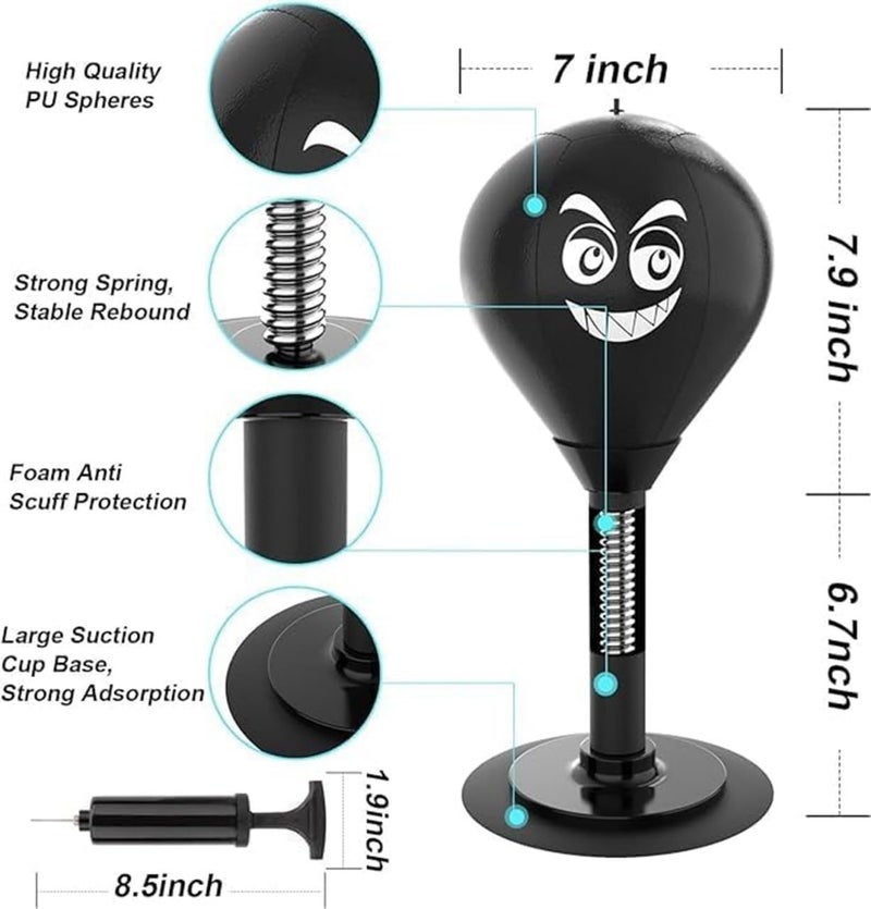 CELIRO Inflatable Desk Punching Bag | Table Top Punching Bag | Desk Table Top Punching Bag Unisex, Adult, Youth - Image 5
