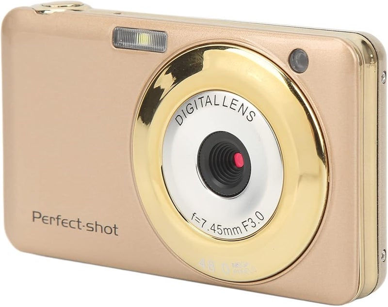 Gold 48MP Digital Camera 8x Optical Zoom Vlogging Camera with LED Fill Light for Beginners Students Adults - Image 2