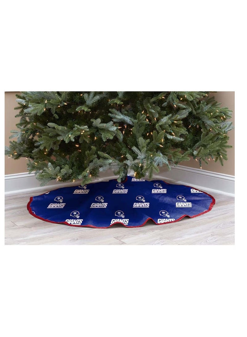 JOLLITY LLC Blue New York Giants Micro Plush Christmas Tree Skirt - Image 2