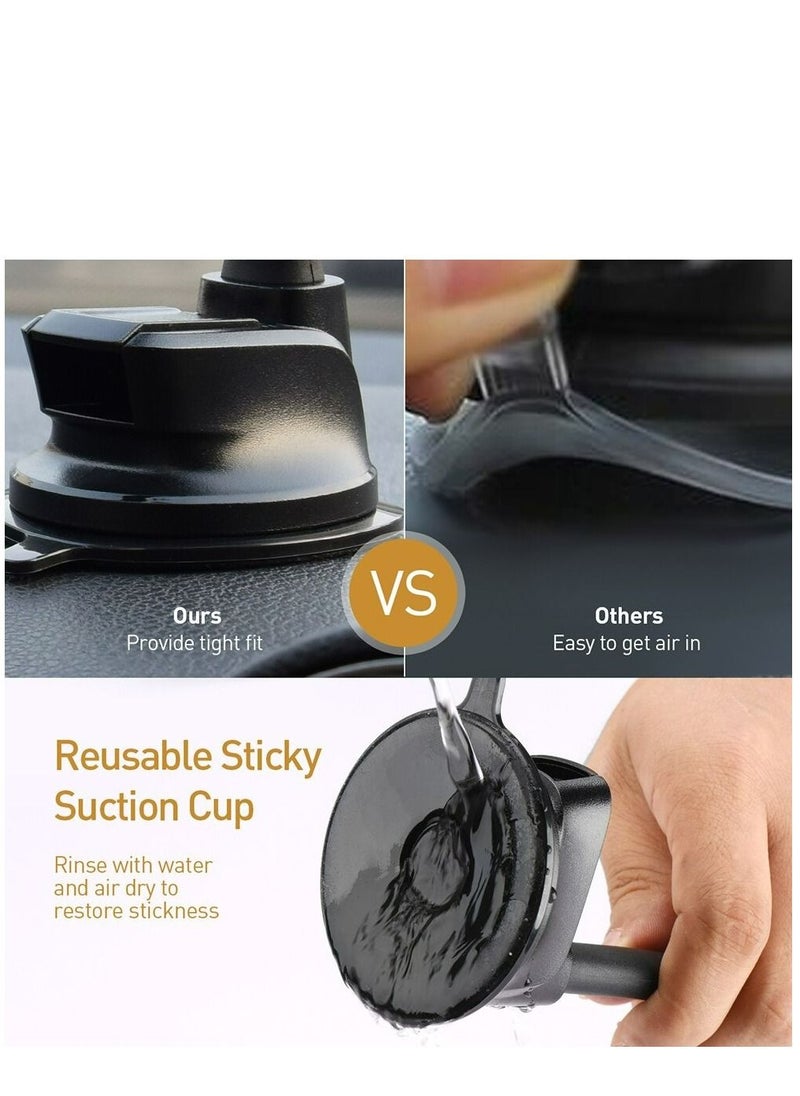 Brave - Car Phone Holder Car Holder Mobile Universal 360 Mobile Stand for Car Dashboard Windshield Compatible for 4.7" to 7" iPhone 15/14/13 series Samsung Galaxy S24 Series and Many More - Image 1