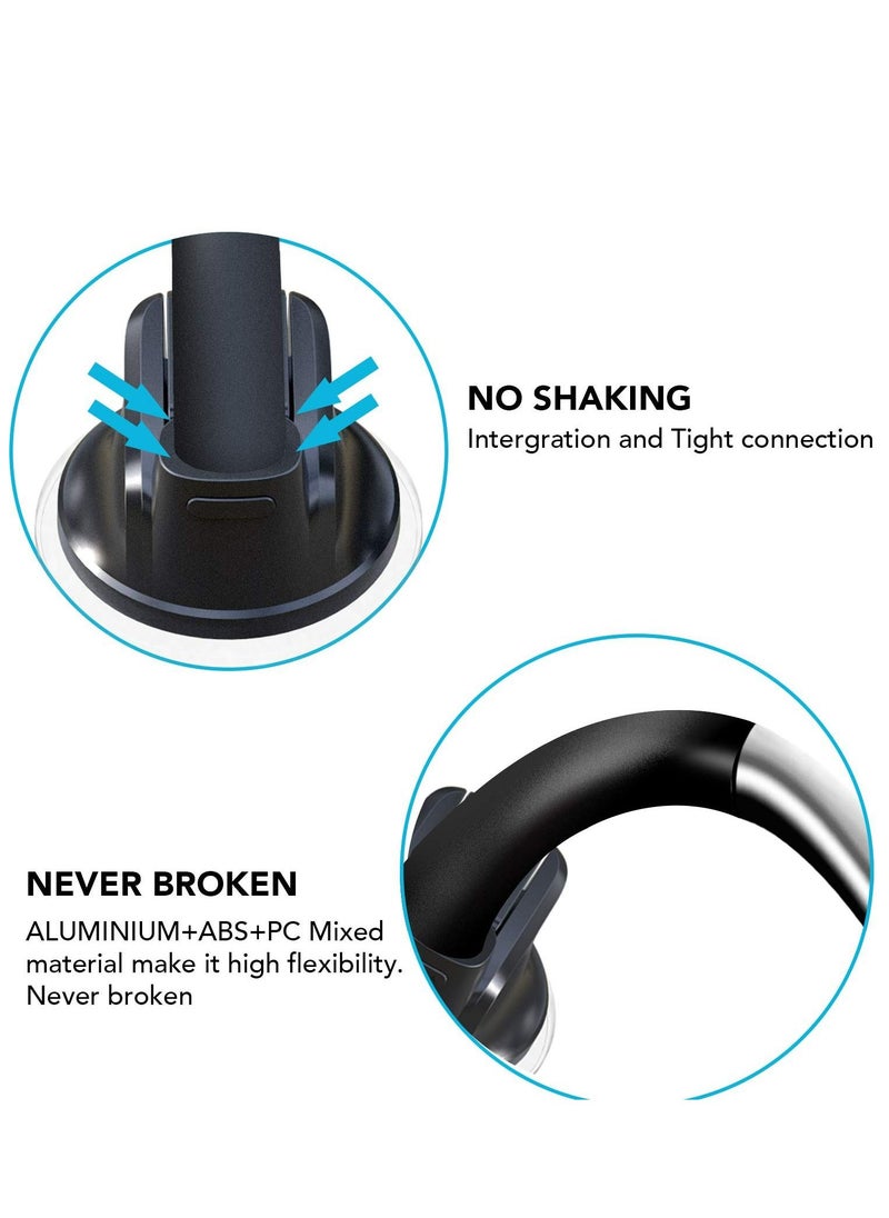 Brave - Car Phone Holder Car Holder Mobile Universal 360 Mobile Stand for Car Dashboard Windshield Compatible for 4.7" to 7" iPhone 15/14/13 series Samsung Galaxy S24 Series and Many More - Image 1