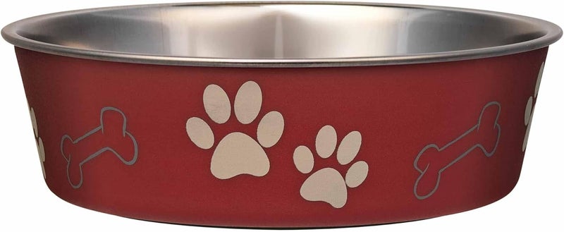 Loving Pets Bella Bowls Merlot Red (Medium) - Image 1