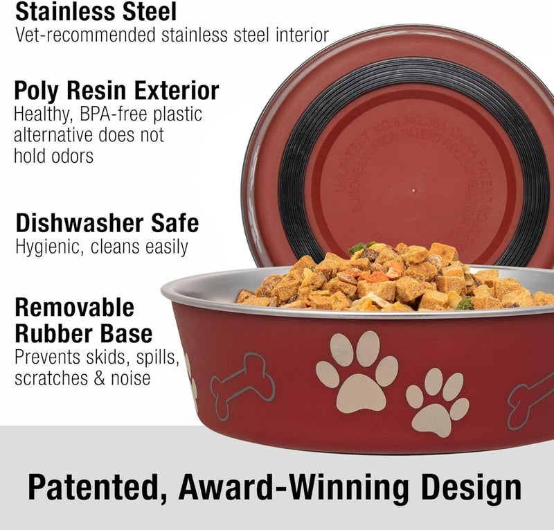 Loving Pets Bella Bowls Merlot Red (Medium) - Image 2
