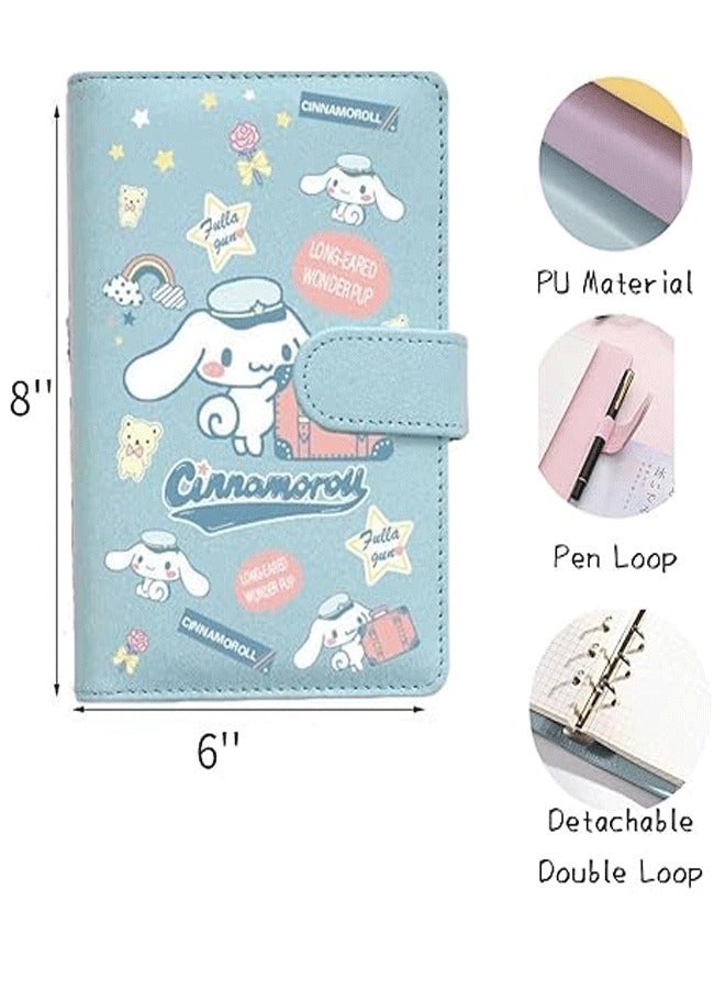 Cinnamoroll MagBuckle for Girls, A6 Lined Journal,Cute School Supplies Kawaii Anime Cartoon Stationery Gift With Stickers - Image 2
