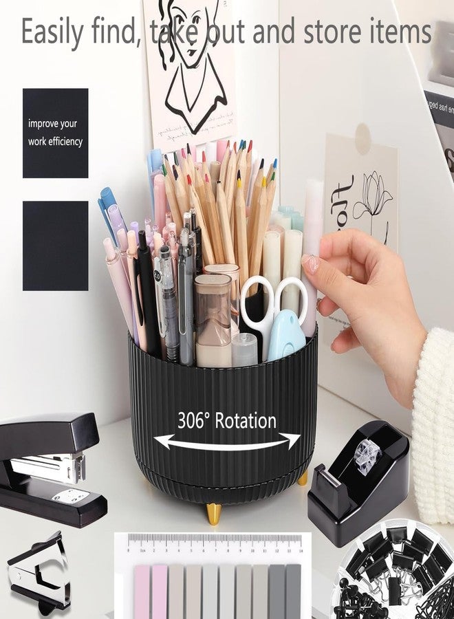 suniya Office Supplies,Desk Accessories,with Stapler,Tape Dispenser,Staple Remover,Scissor,Ballpoint Pen,Sticky Notes,Clear Tape,Staples,Desk Organizer,Phone Stand,Binder,Index Tabs,Best gift set(Black) - Image 3