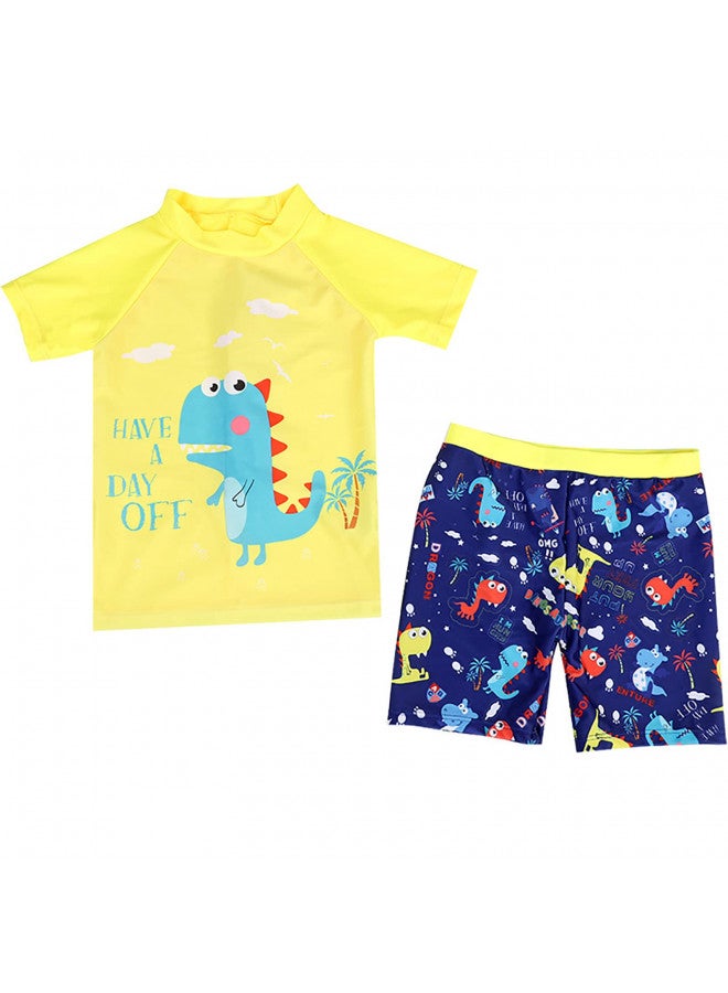 YAGATA Toddler Swimsuit Boy Cute 2t Swimsuit Boys Baby Boys Swimwear 3t Swimsuit Boys Swimsuit for Boys Yellow 2-3T 4 - Image 1