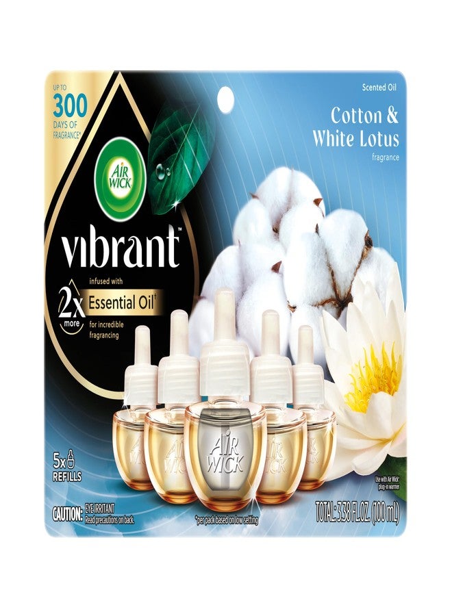 AIR WICK Scented Oil - Vibrant Refill Cotton & White Lotus 5 ct. - Image 1