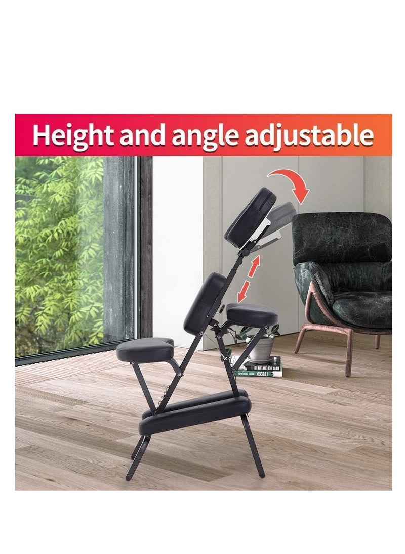 Cool Baby Style - COOLBABY Portable Massage Chairs Tattoo Chair Therapy Chair 4 Inches Thickness Sponge Height Adjustable Folding Massage Chair Face Cradle Salon Massage Chair SPA Chair Carring Bag - Image 1