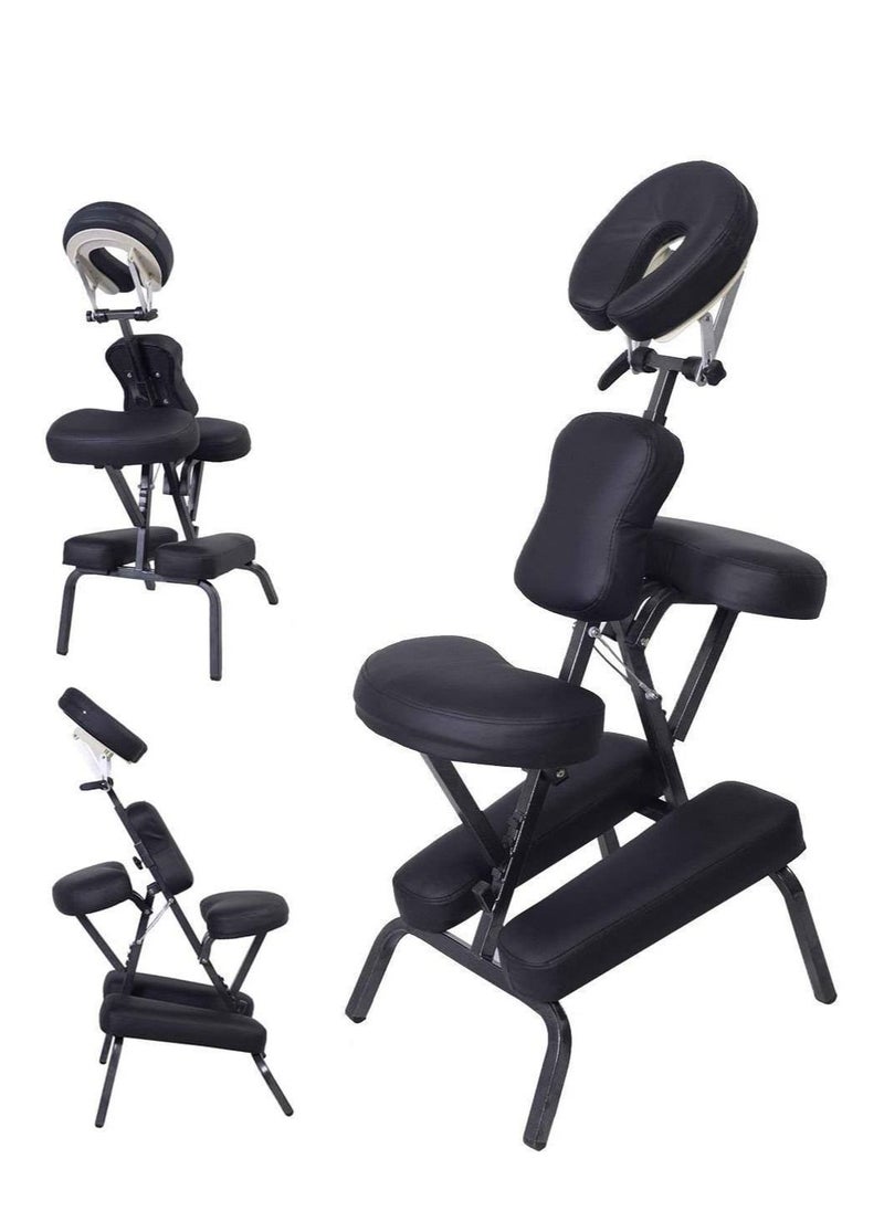 Cool Baby Style - COOLBABY Portable Massage Chairs Tattoo Chair Therapy Chair 4 Inches Thickness Sponge Height Adjustable Folding Massage Chair Face Cradle Salon Massage Chair SPA Chair Carring Bag - Image 1