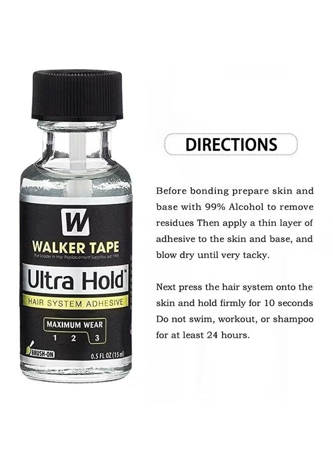 والكر تايب مادة لاصقة لاستبدال الشعر من السيليكون الرقيق، مادة لاصقة لنظام الإمساك الفاحش، تثبيت طويل الأمد لأجسام الشعر متعددة الأربطة والدانتيل -3-4 أسابيع، أجواز الشعر، أنظمة الشعر -لاصقة غير مرئية، مقاومة للماء (15 مل) - Image 4