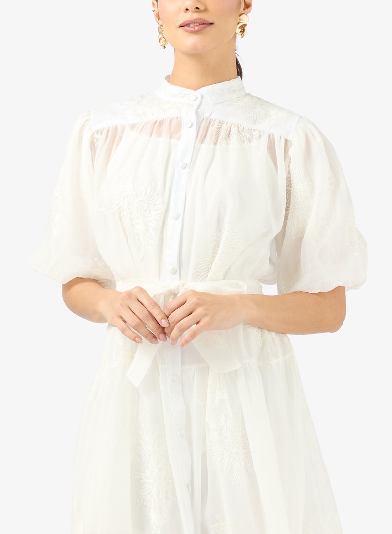 Khizana Puff Sleeve Shirt Dress - Image 3