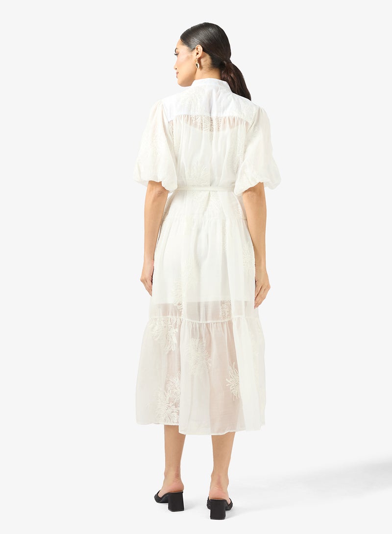Khizana Puff Sleeve Shirt Dress - Image 2