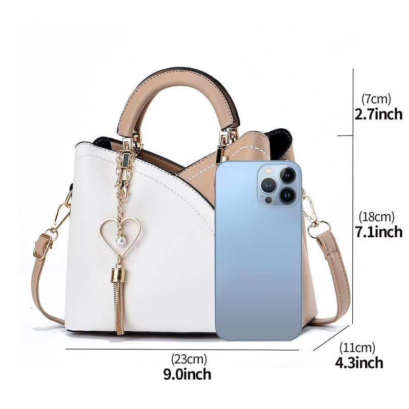 Xiaoyu Small Purses and Handbags for Women Fashion Crossbody Bag Lightweight Shoulder Bag Top Handle Satchel Purse (Khaki) - Image 4