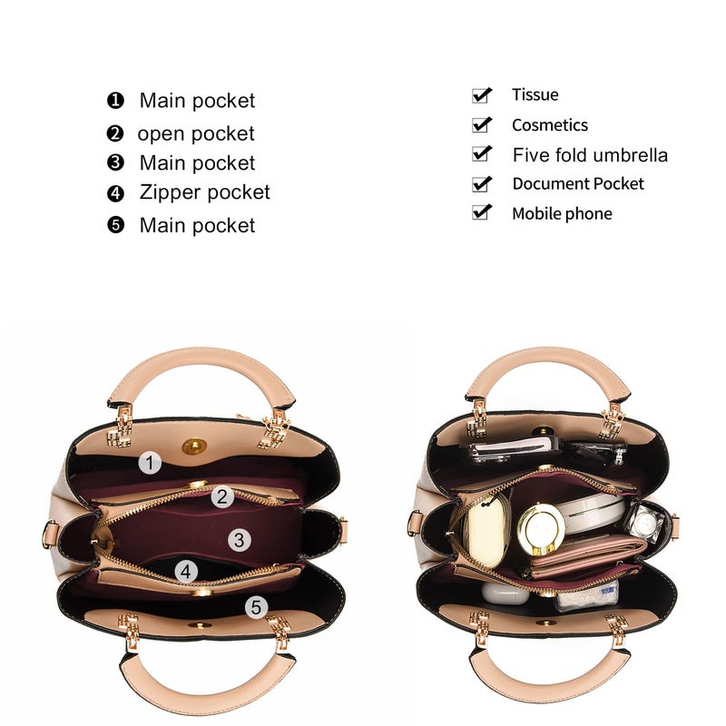 Xiaoyu Small Purses and Handbags for Women Fashion Crossbody Bag Lightweight Shoulder Bag Top Handle Satchel Purse (Khaki) - Image 5