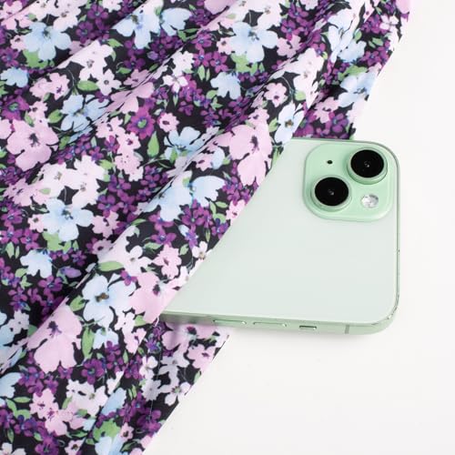 GRACE KARIN Summer Floral Dress for Women 2026,Off the Shoulder Smocked Bridesmaid Dresses,Formal Baby Shower Maxi Dresses Purple Flower S - Image 3