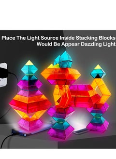 KASTWAVE Pyramid Stacking Blocks Toys, Montessori Toys, for Toddlers 2 3 4 5 6 Year Old, 30 Pcs Building Blocks for Toddlers, STEM Preschool Educational Toy Gifts for Toddlers Boys Girls  - Image 2