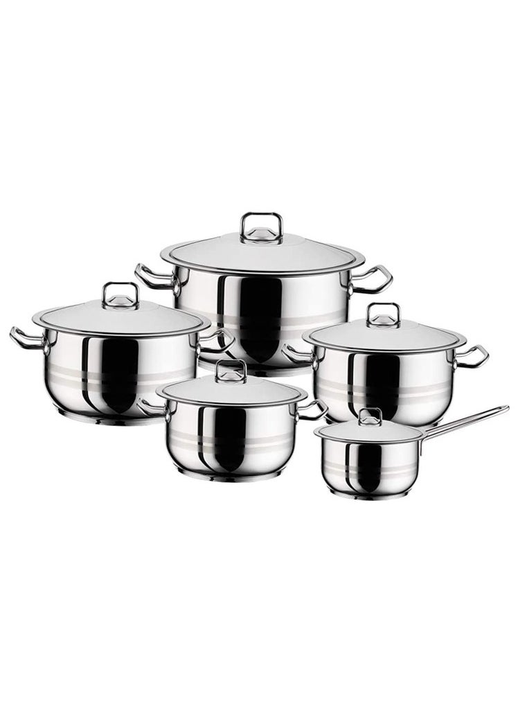 Hascevher - طقم قدور طبخ هاسفير جاسترو ستانلس ستيل 10 قطع مع غطاء - Image 1