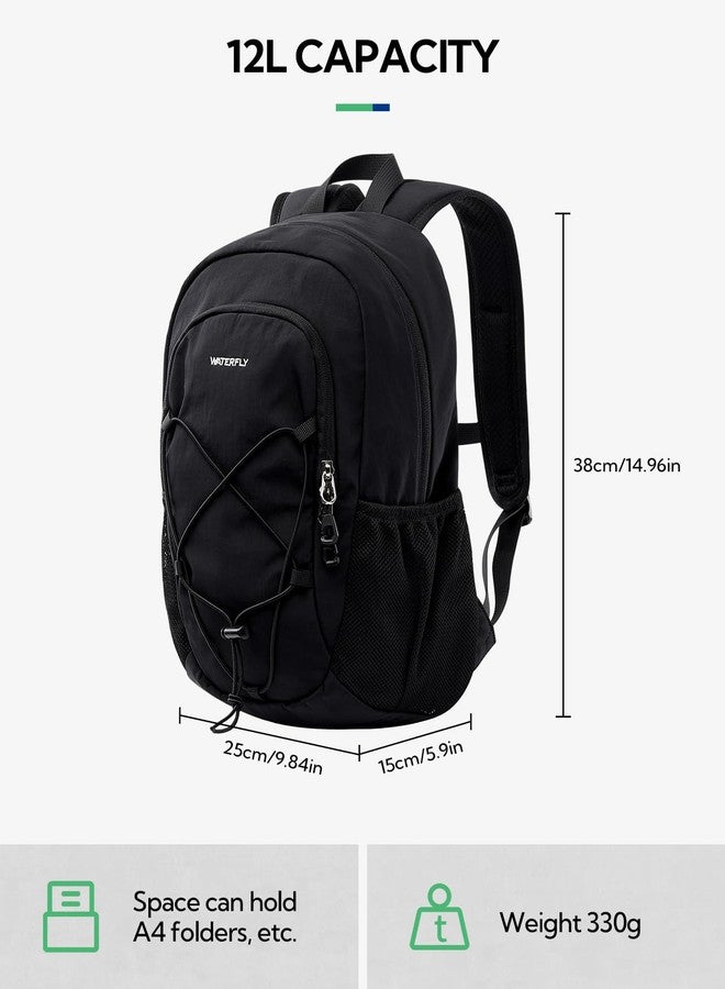 WATERFLY 12L Small Hiking Backpack: Day Pack Lightweight Travel Bag Camping Fitness Cycling Outdoor Sports Daypack For Women Men Teenager - Image 2