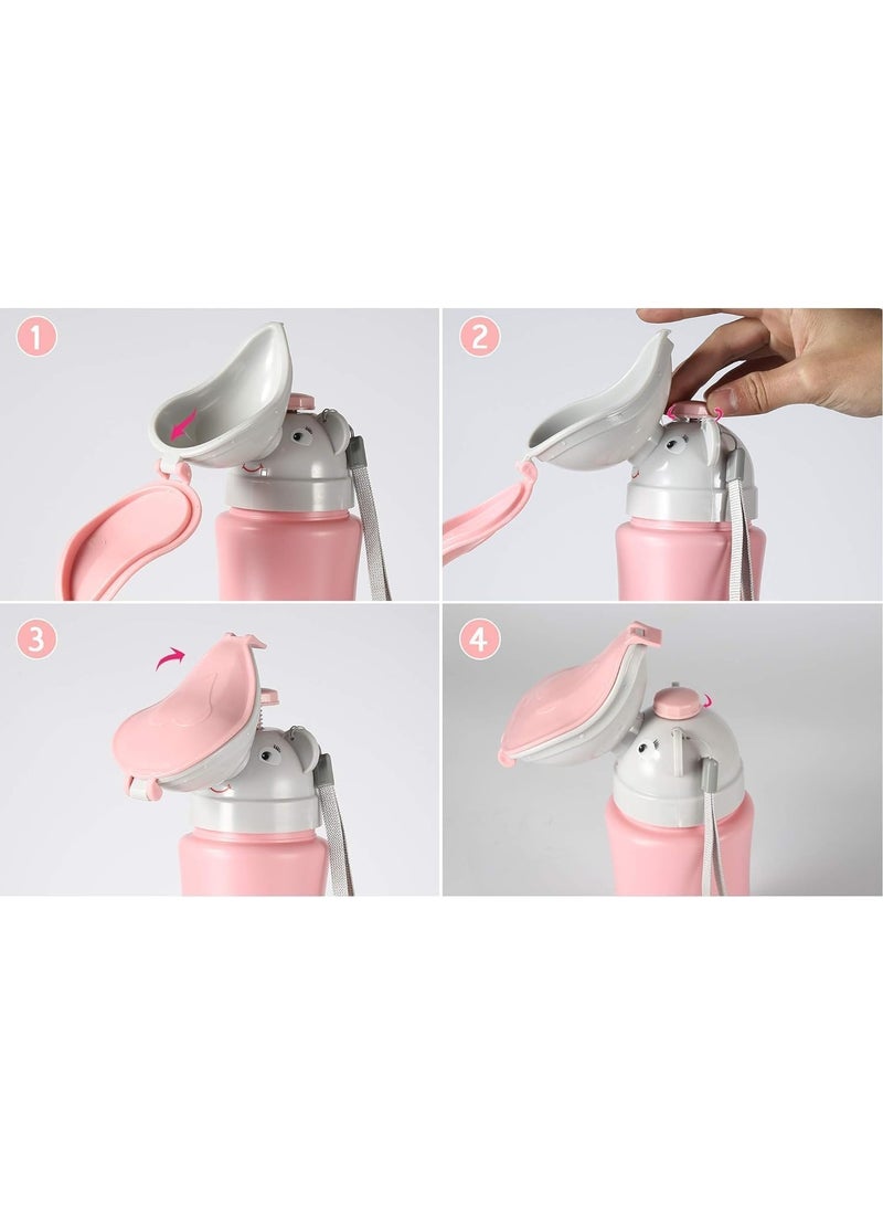 QSHOP Portable Healthy Potty for Kids Travel Emergency Camping Car Pee Training Pee Bottle Leak-Proof Potty for Girls Multicolor Suitable for Adults  - Image 4