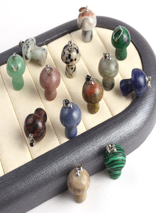 Zotoone 20PCS Natural Stone Pendant Mushroom Shaped Amethyst Rose Quartz Agate Wing Shape Charm For Jewelry Making DIY Necklace Accessory Gift Party - Image 5