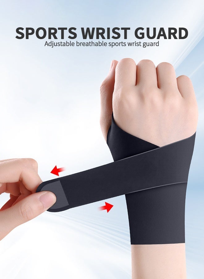 زوج واحد من دعامة المعصم، دعامة معصم زندية مرنة فائقة النحافة لتمزق الرباط الصليبي الخلفي، أربطة معصم لإصابات الاستخدام المتكرر للمعصم، دعامة معصم لتخفيف آلام متلازمة النفق الرسغي والتهاب الأوتار، تناسب كلا المعصمين - Image 2