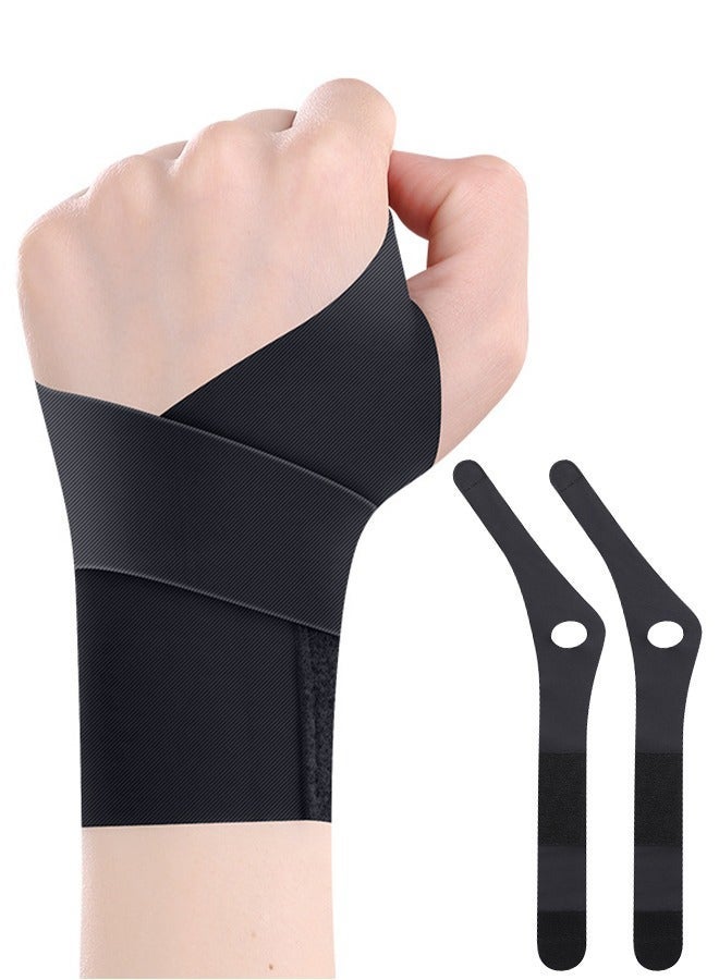 زوج واحد من دعامة المعصم، دعامة معصم زندية مرنة فائقة النحافة لتمزق الرباط الصليبي الخلفي، أربطة معصم لإصابات الاستخدام المتكرر للمعصم، دعامة معصم لتخفيف آلام متلازمة النفق الرسغي والتهاب الأوتار، تناسب كلا المعصمين - Image 1