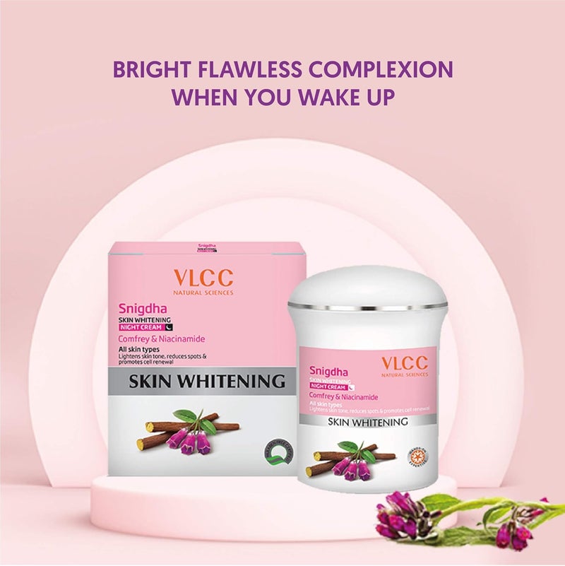 VLCC Snigdha Skin Whitening Night Cream 50g - Image 2